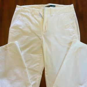 Lauren White Cotton Pants (Straight)